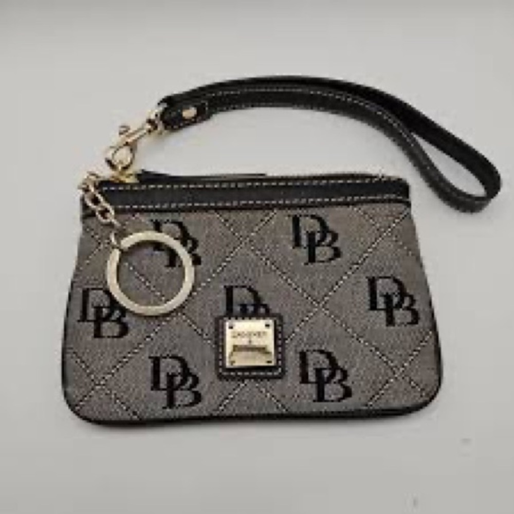 Dooney & Bourke Gray and Black Wristlet